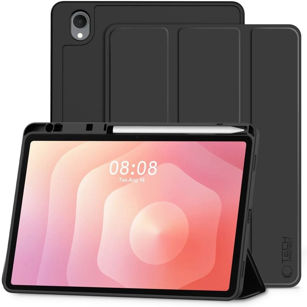 Tech-Protect SmartCase Pen dėklas skirtas Samsung Galaxy Tab S11 11.0 X730 / X736 – juodos spalvos