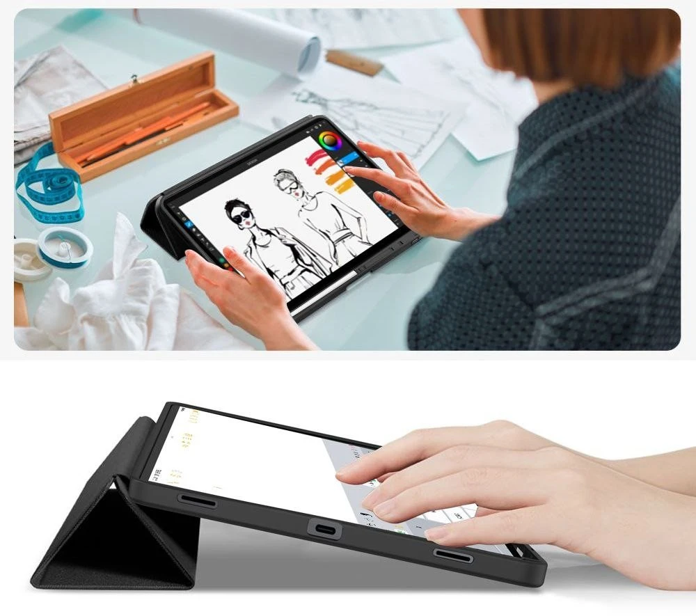 Tech-Protect SC Pen dėklas skirtas Samsung Galaxy Tab S8 Ultra / S9 Ultra / S10 Ultra / S11 Ultra 14.6 – juodos spalvos