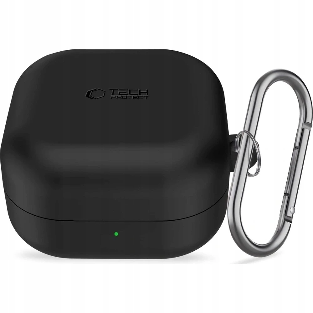 Dėklas Tech-Protect Silicone Hook Samsung Galaxy Buds 4 / 4 Pro juodos spalvos