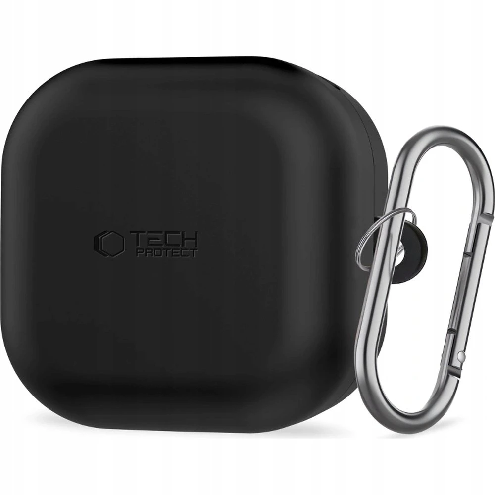 Dėklas Tech-Protect Silicone Hook Samsung Galaxy Buds 4 / 4 Pro juodos spalvos