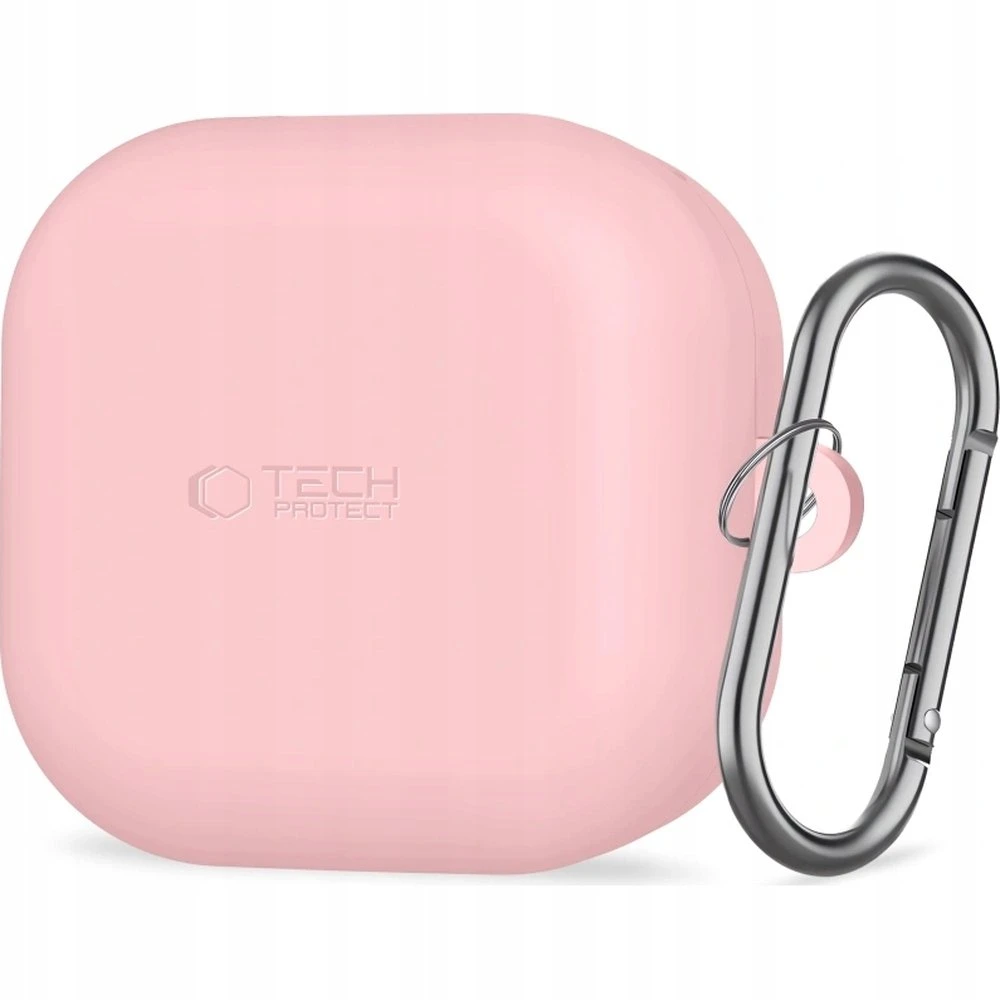 Dėklas Tech-Protect Silicone Hook Samsung Galaxy Buds 4 / 4 Pro Dusty Rožinė
