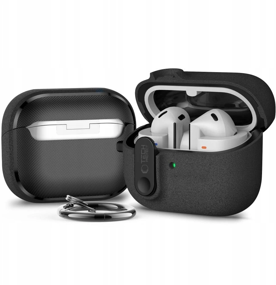 Tech-Protect Slim Hook dėklas ausinėms Samsung Galaxy Buds 3 / 3 FE / 3 Pro juodos spalvos