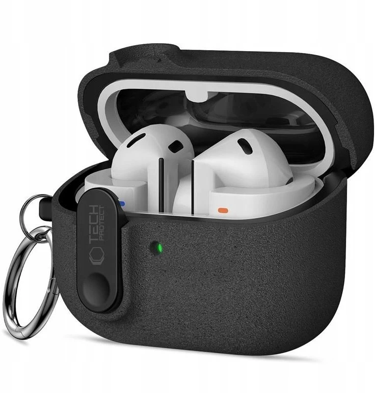 Tech-Protect Slim Hook dėklas ausinėms Samsung Galaxy Buds 3 / 3 FE / 3 Pro juodos spalvos