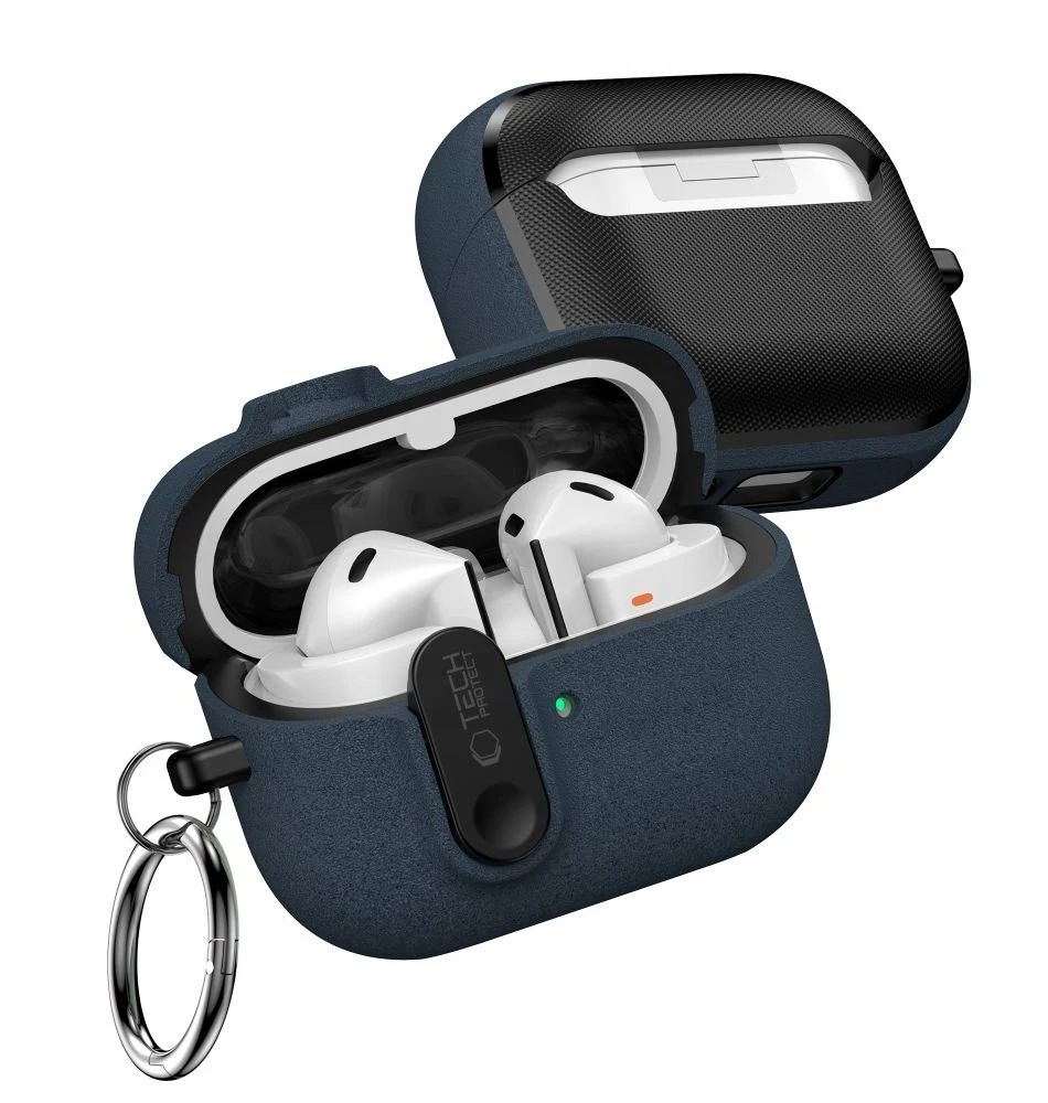 Tech-Protect Slim Hook dėklas ausinėms Samsung Galaxy Buds 3 / 3 FE / 3 Pro mėlynos spalvos