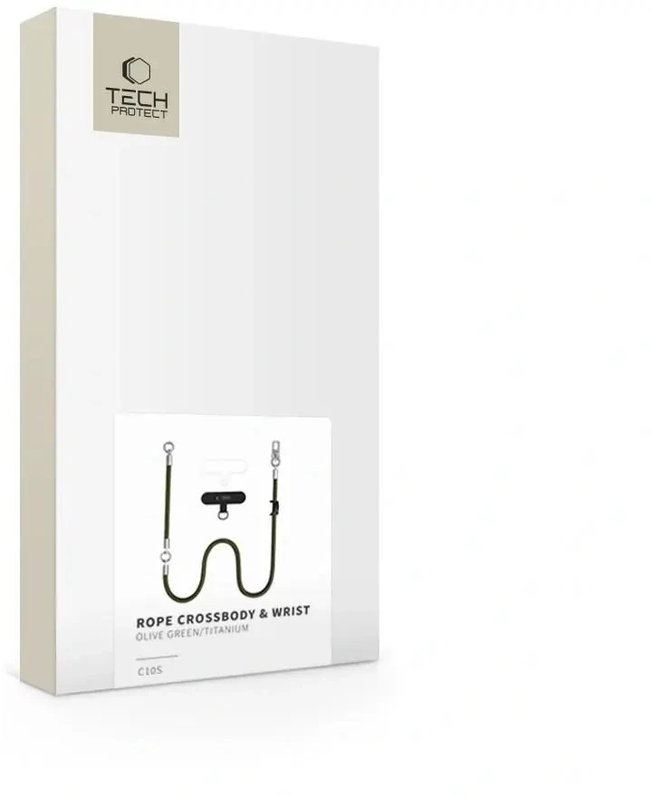 Tech-Protect C10S ROPE CROSSBODY & WRIST ALYVŲ ŽALUMO/TITANO SPALVOS
