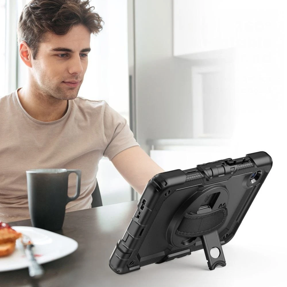 DėklasTech-Protect Solid skirtas Samsung Galaxy Tab A9 / A11 8.7 X110 / X115 / X133 / X135 – juodos spalvos