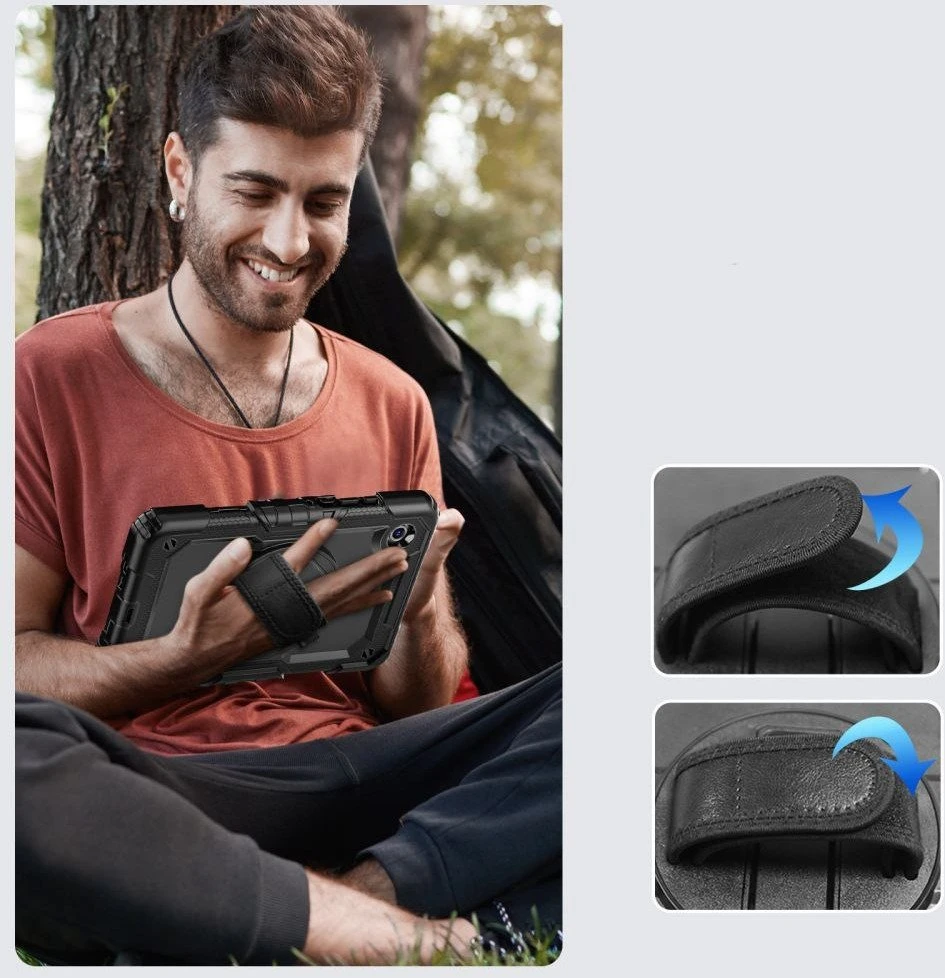 DėklasTech-Protect Solid skirtas Samsung Galaxy Tab A9 / A11 8.7 X110 / X115 / X133 / X135 – juodos spalvos
