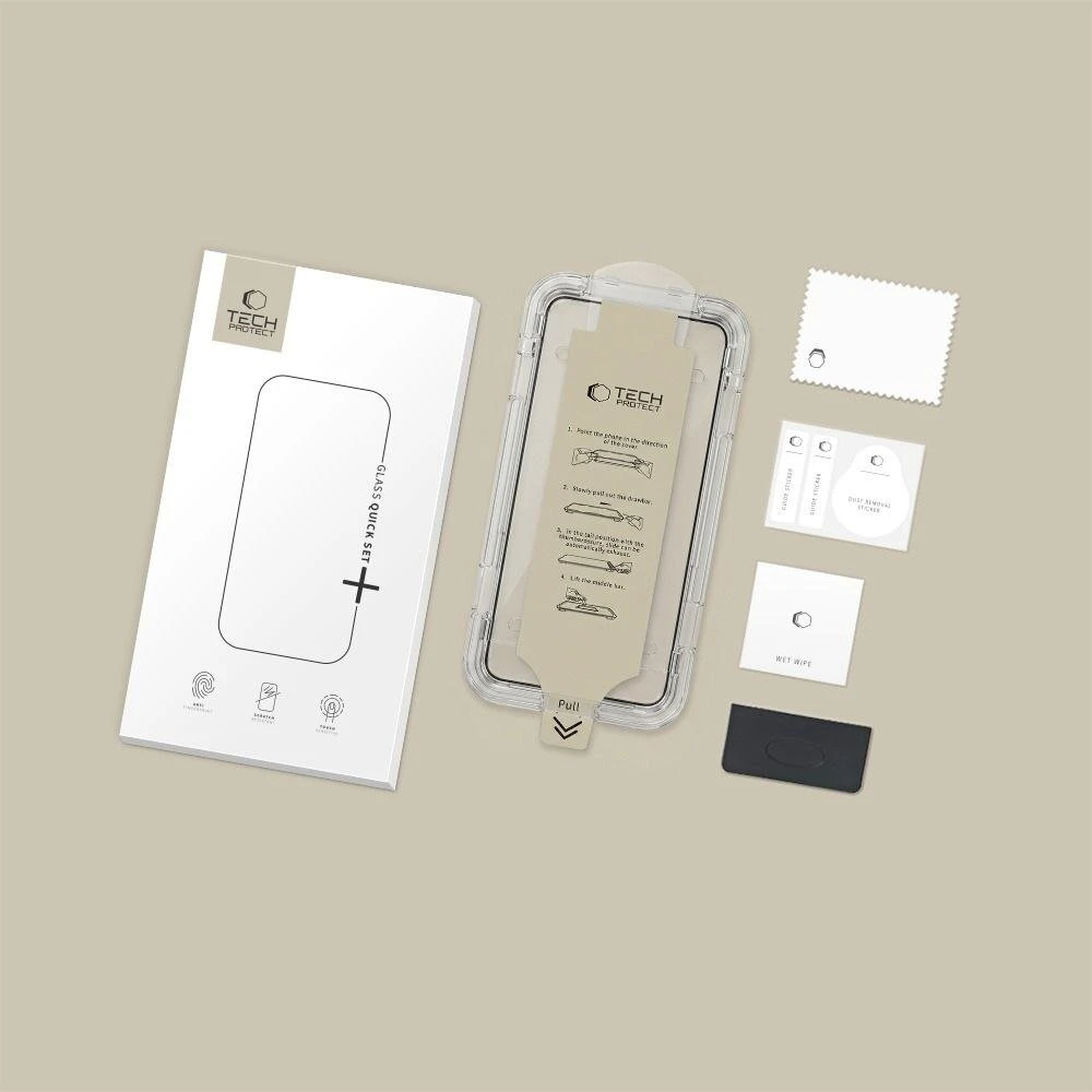 Antirefleksine telefono ekrano apsauga Tech-Protect QUICK SET AR+ Samsung Galaxy S26 juodas