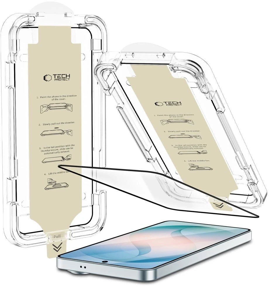 Antirefleksine telefono ekrano apsauga Tech-Protect QUICK SET AR+ Samsung Galaxy S26 juodas