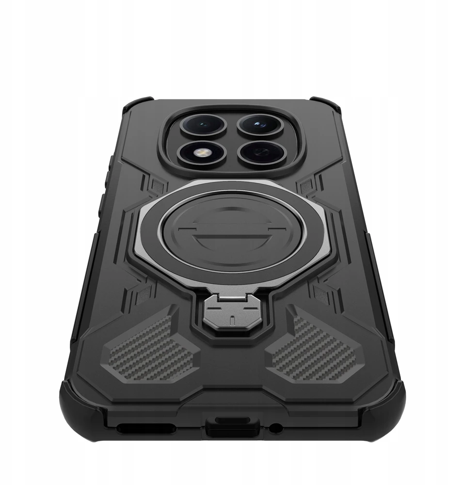 Dėklas Tech-Protect TacticStand MagSafe Xiaomi Redmi Note 15 Pro 5G matinės juodos spalvos
