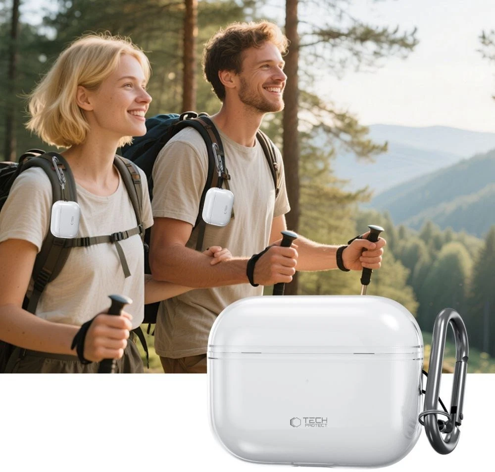 „Tech-Protect FlexAir“ dėklas, skirtas „AirPods Pro“ – skaidrus