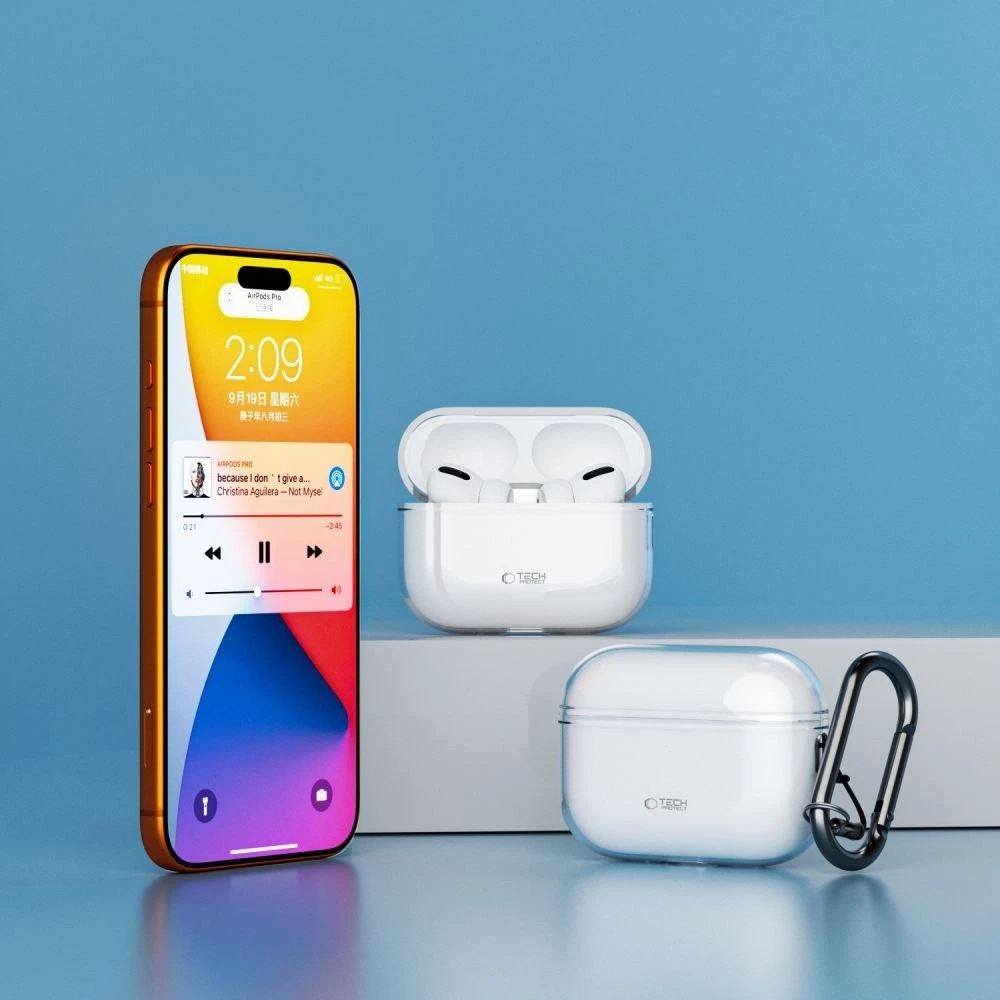 „Tech-Protect FlexAir“ dėklas, skirtas „AirPods Pro“ – skaidrus