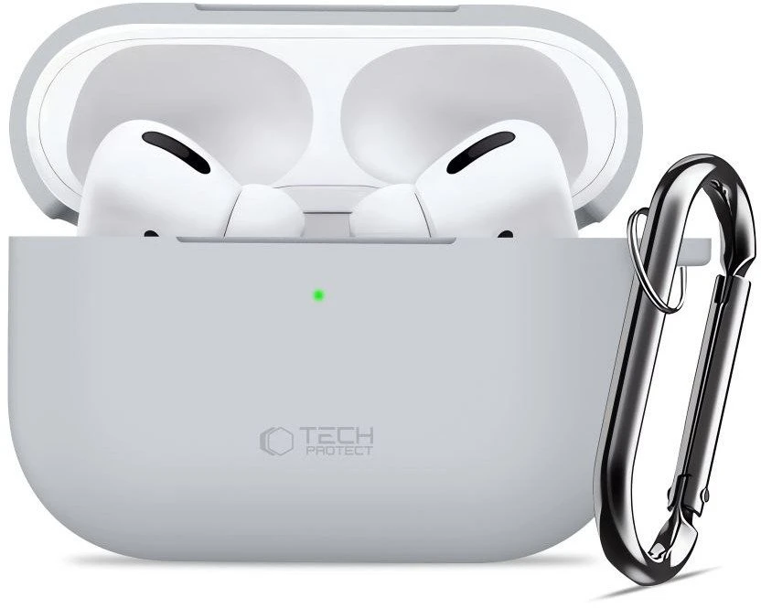 „Tech-Protect“ silikoninis kabliuko formos dėklas „AirPods Pro“ – pilkas