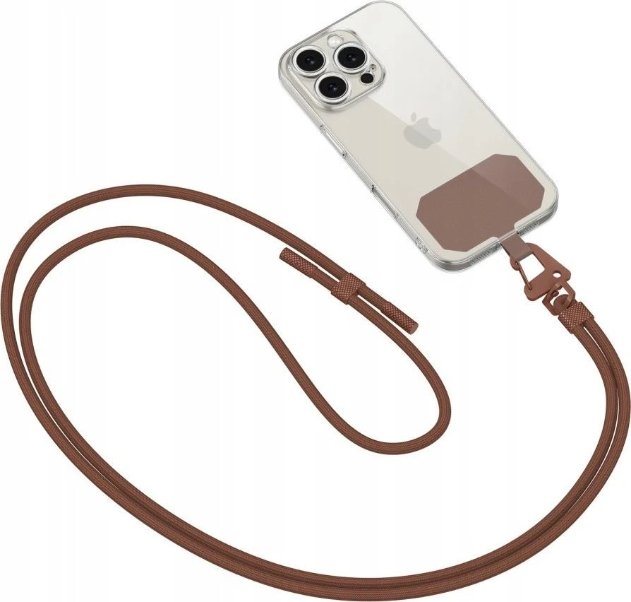 Dirželis telefonui Tech-Protect C5S Rope Crossbody Strap – rudos spalvos