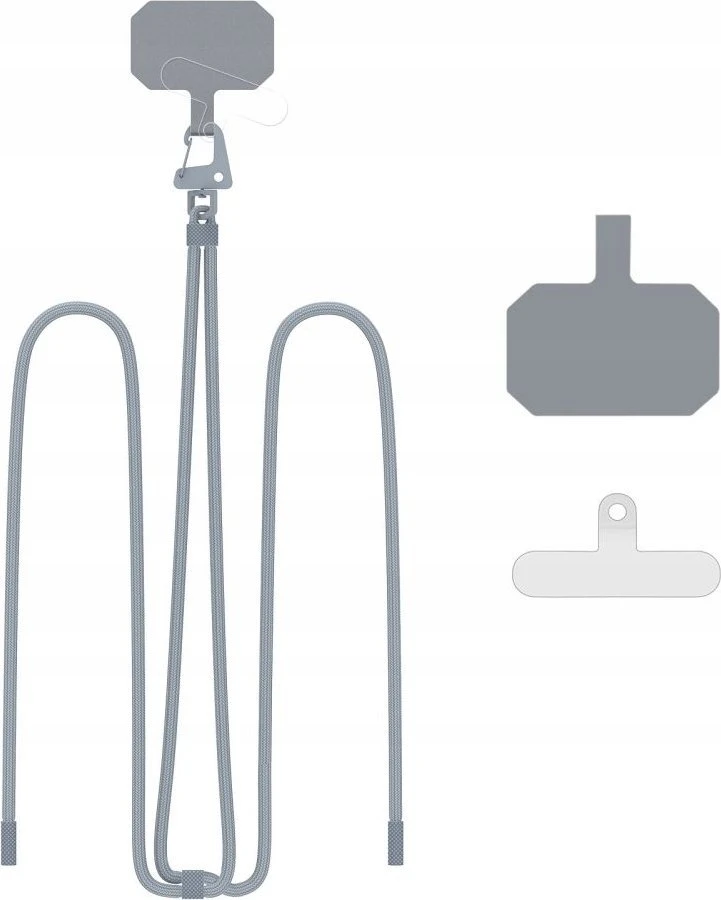 Dirželis telefonui Tech-Protect C5S Rope Crossbody Strap – pilkos spalvos