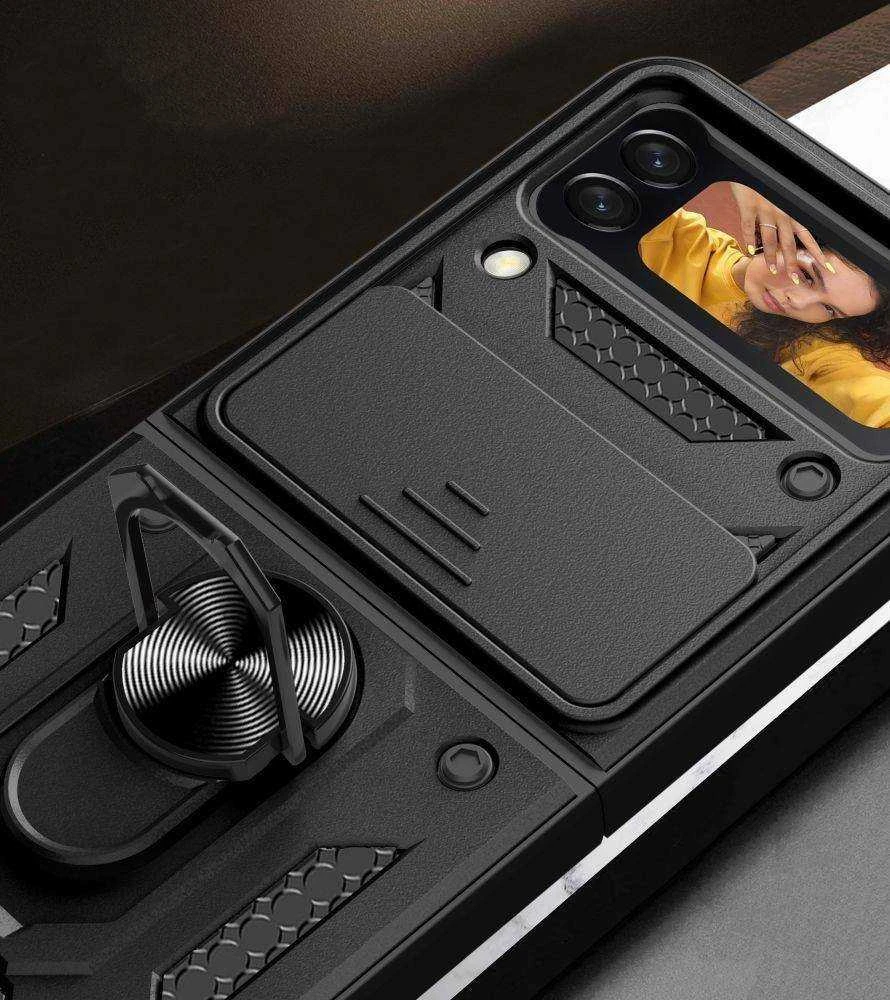 Dėklas TECH-PROTECT CAMSHIELD PRO GALAXY Z FLIP 4 Juodas