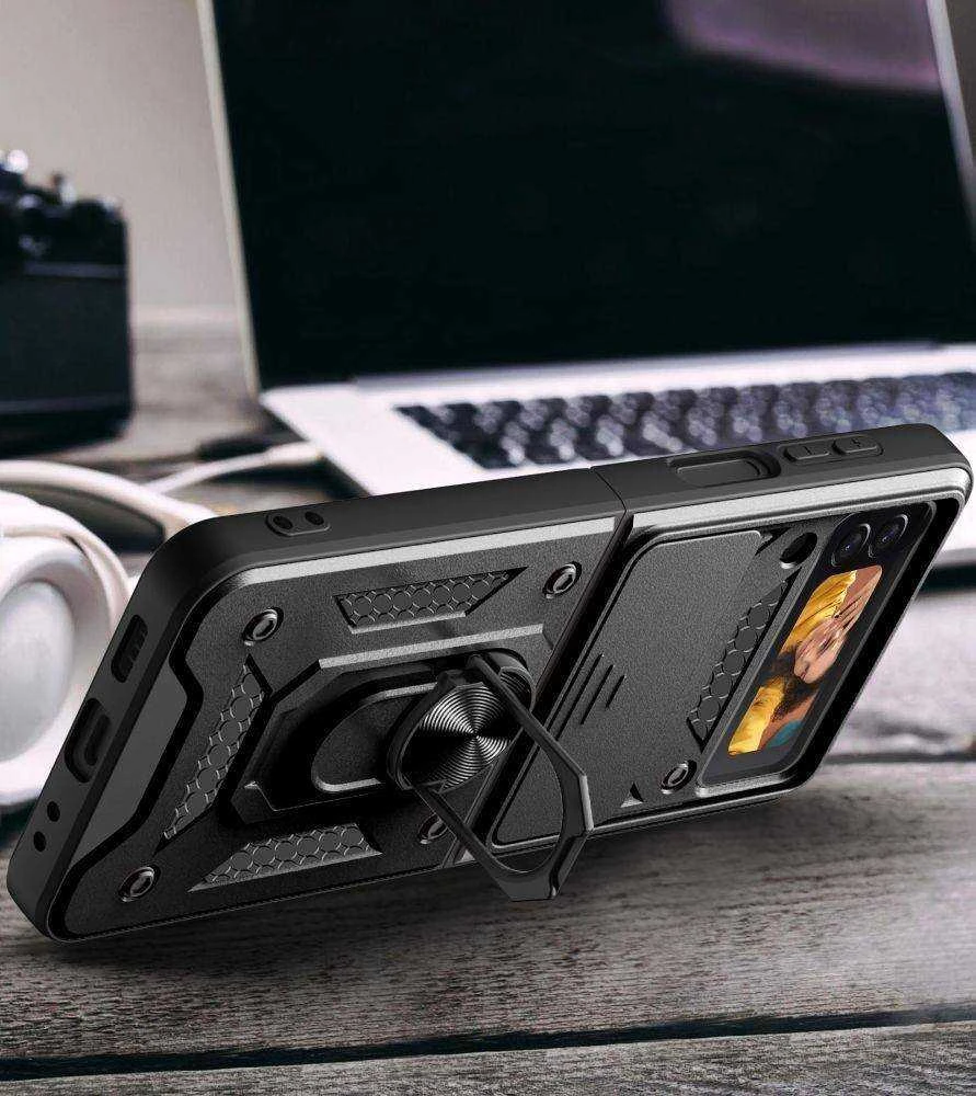 Dėklas TECH-PROTECT CAMSHIELD PRO GALAXY Z FLIP 4 Juodas