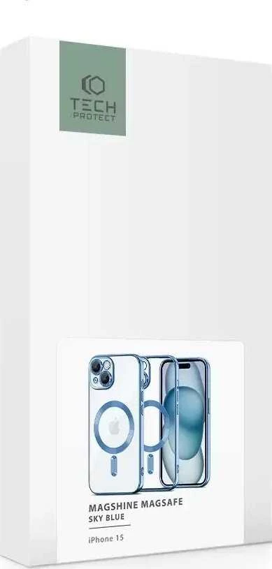 Apple iPhone 15 Tech-Protect MagShine light telefono dėklas mėlynos spalvos