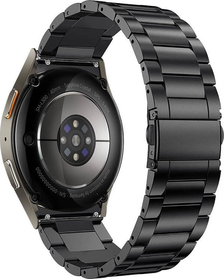 Apyrankė Samsung Galaxy Watch 4 / 5 / 5 PRO / 6 / 7 / FE Tech-Protect Stainless juodas