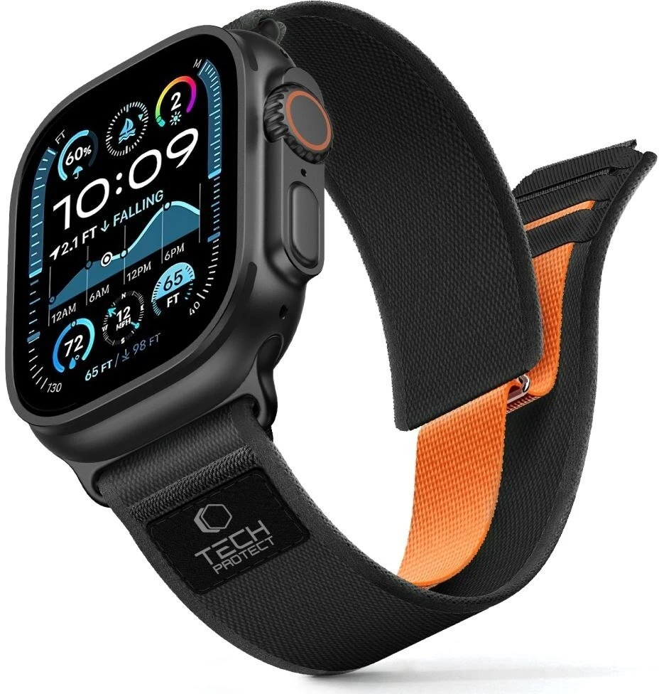 Tech-Protect Elite Elite Apple Watch 8 / 9 / 10 / 11 / SE / Ultra (44 / 45 / 46 / 49 mm) JUODA/ORANŽINĖ