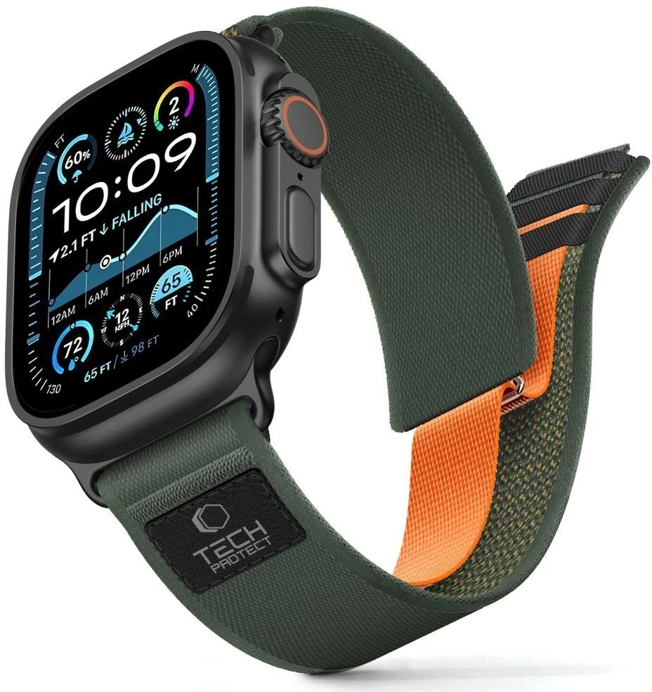 Tech-Protect Elite Elite Apple Watch 8 / 9 / 10 / 11 / SE / Ultra (44 / 45 / 46 / 49 mm) ŽALIAS/ORANŽINIS