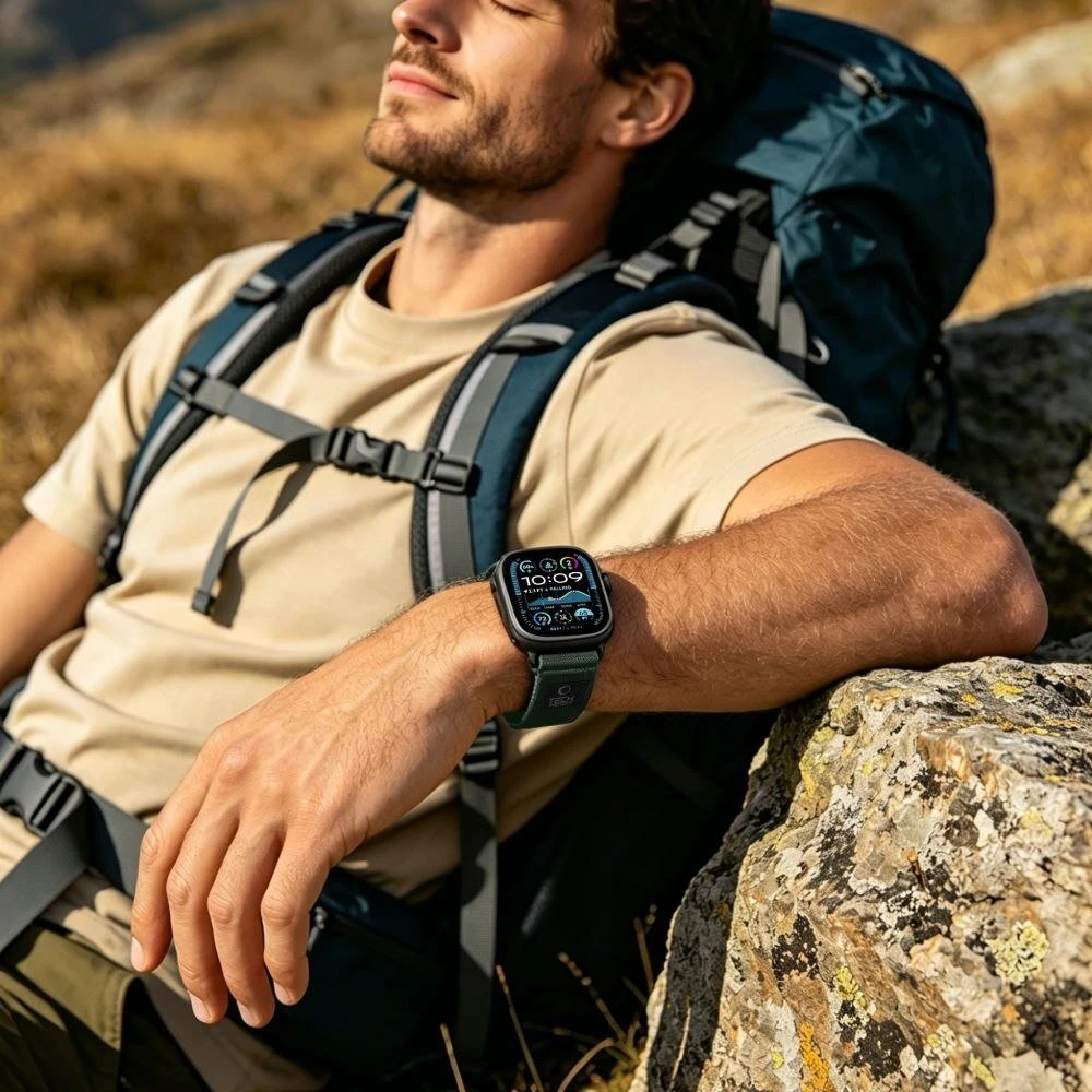 Tech-Protect Elite Elite Apple Watch 8 / 9 / 10 / 11 / SE / Ultra (44 / 45 / 46 / 49 mm) ŽALIAS/ORANŽINIS