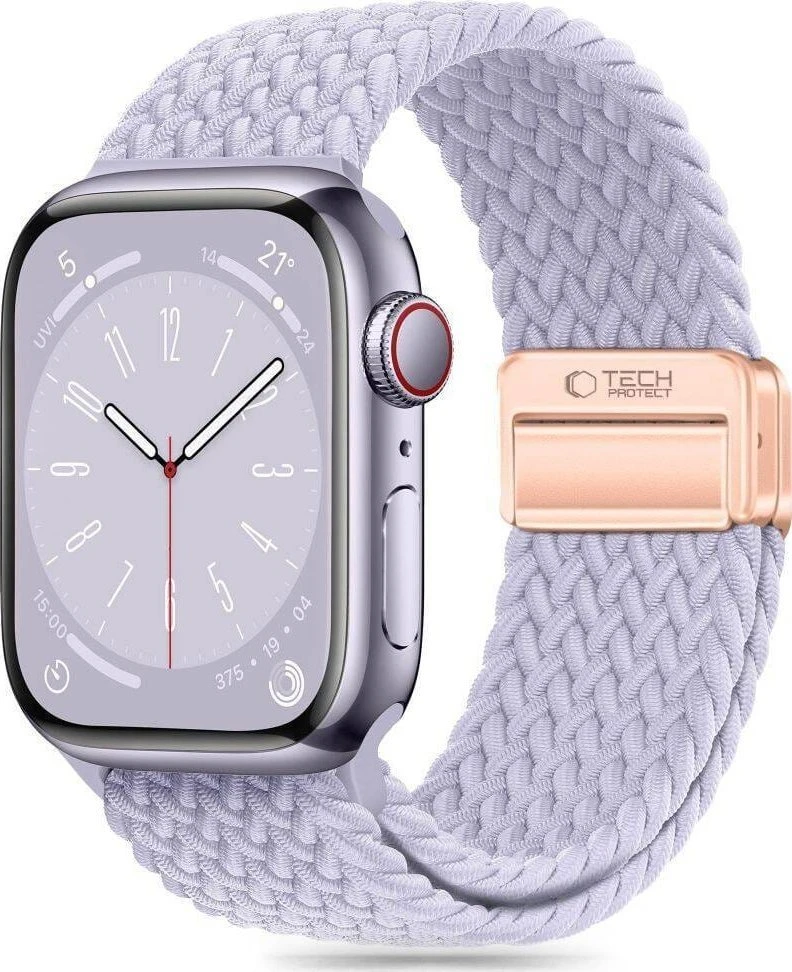 Apyrankė Apple Watch 3 / 4 / 5 / 6 / 7 / 8 / 9 / SE (38 / 40 / 41 mm) Tech-Protect Nylonmag Periwinkle violetinė