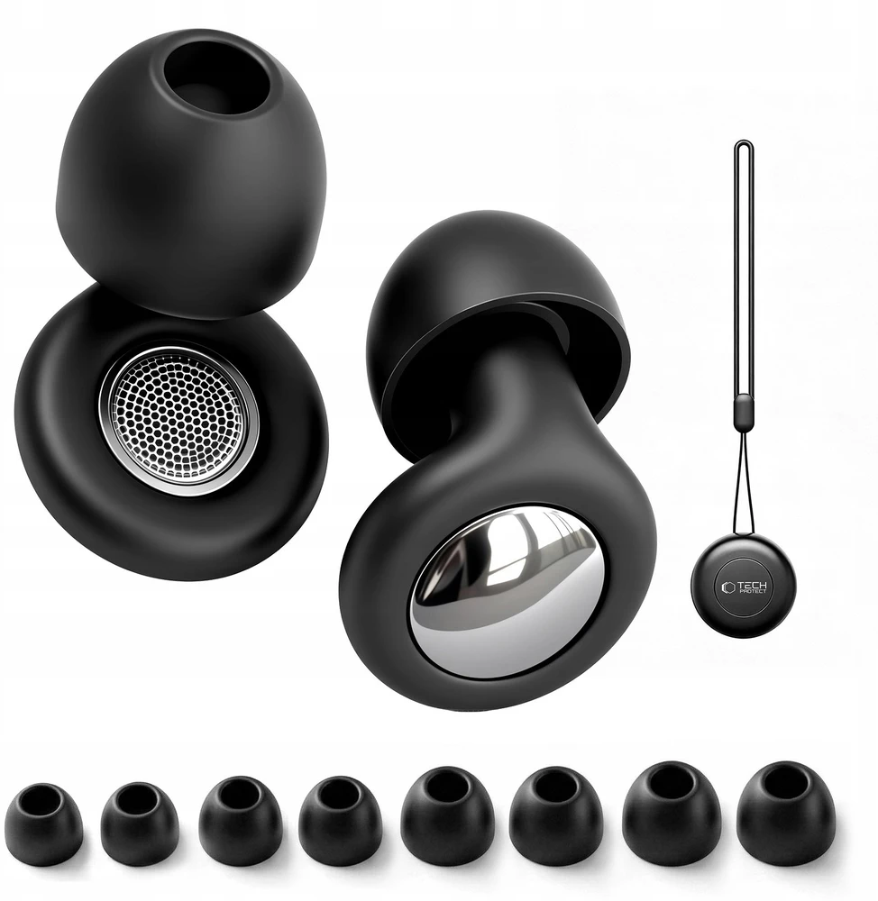 Tech-Protect QuetFit Earplugs juodos spalvos
