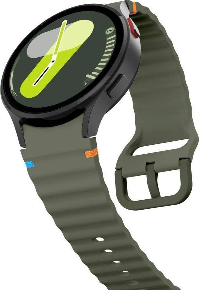 Apyrankė Samsung Galaxy Watch 4 / 5 / 5 PRO / 6 / 7 / FE Tech-Protect silikoninė Sport Army žalias