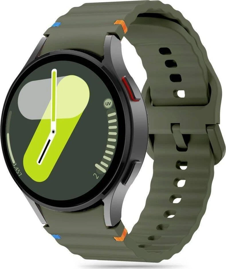 Apyrankė Samsung Galaxy Watch 4 / 5 / 5 PRO / 6 / 7 / FE Tech-Protect silikoninė Sport Army žalias