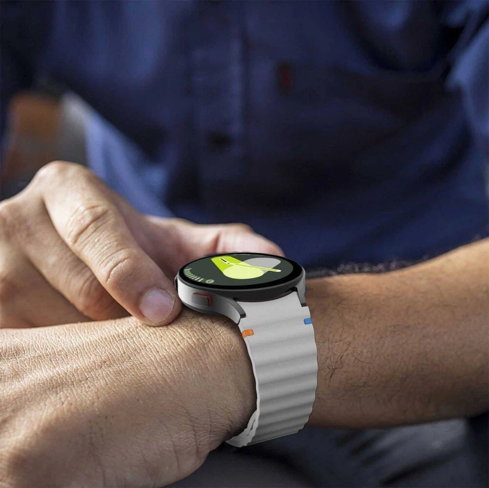 Apyrankė Samsung Galaxy Watch 4 / 5 / 5 PRO / 6 / 7 / FE Tech-Protect silikoninė Sport Starlight creamy