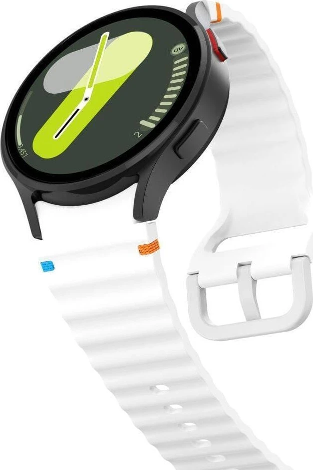 Apyrankė Samsung Galaxy Watch 4 / 5 / 5 PRO / 6 / 7 / FE Tech-Protect silikoninė Sport baltos spalvos