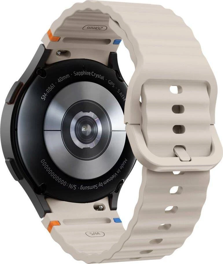 Apyrankė Samsung Galaxy Watch 4 / 5 / 5 PRO / 6 / 7 / FE Tech-Protect silikoninė Sport Starlight creamy
