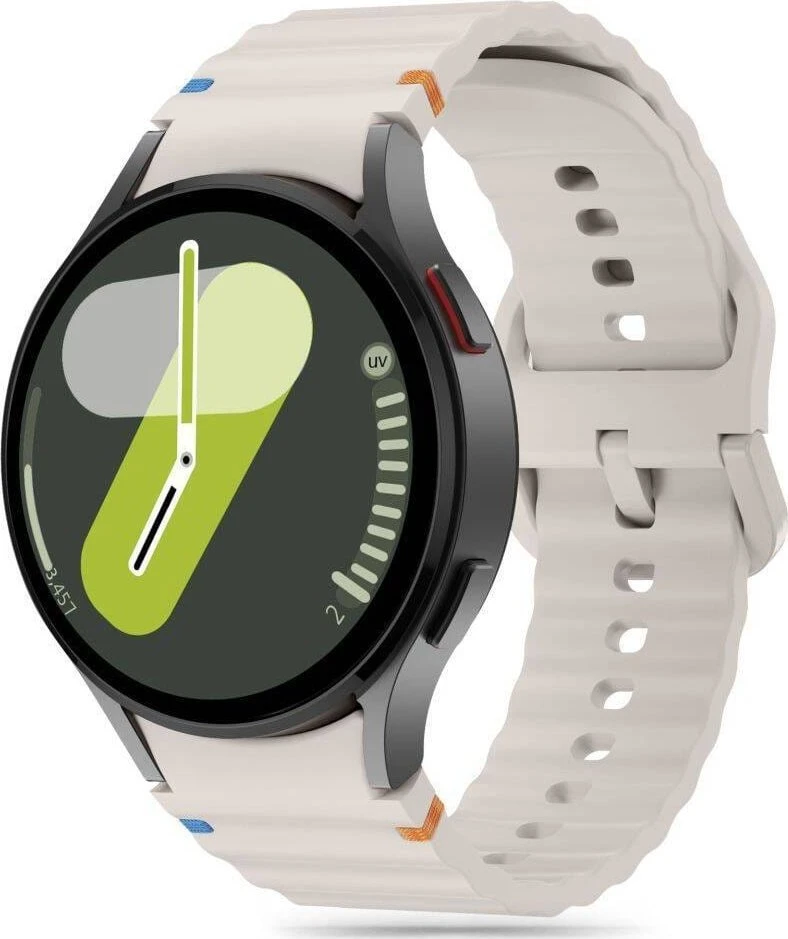 Apyrankė Samsung Galaxy Watch 4 / 5 / 5 PRO / 6 / 7 / FE Tech-Protect silikoninė Sport Starlight creamy