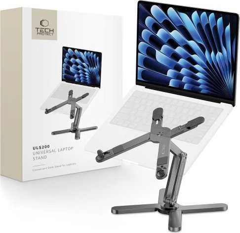 Tech-Protect ULS200 stovas, universalus nešiojamiems kompiuteriams iki 16″ – pilkos spalvos