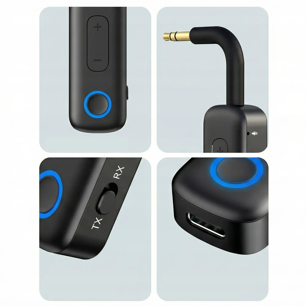 Tech-Protect ULTRABOOST AU02 GARSO ADAPTERIS AUX BLUETOOTH 5.4 Juodas