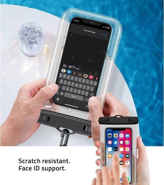 Atsparus vandeniui dėklas Tech-Protect UWC7 6.9 juodas/oranžinis
