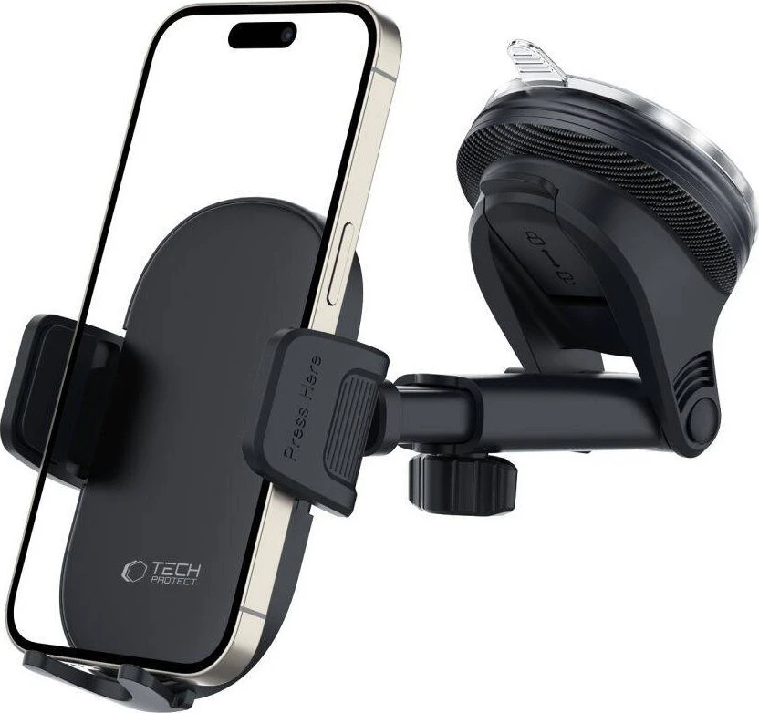 Tech-Protect V7 automobilinis telefono laikiklis for cockpit / air vent – juodos spalvos