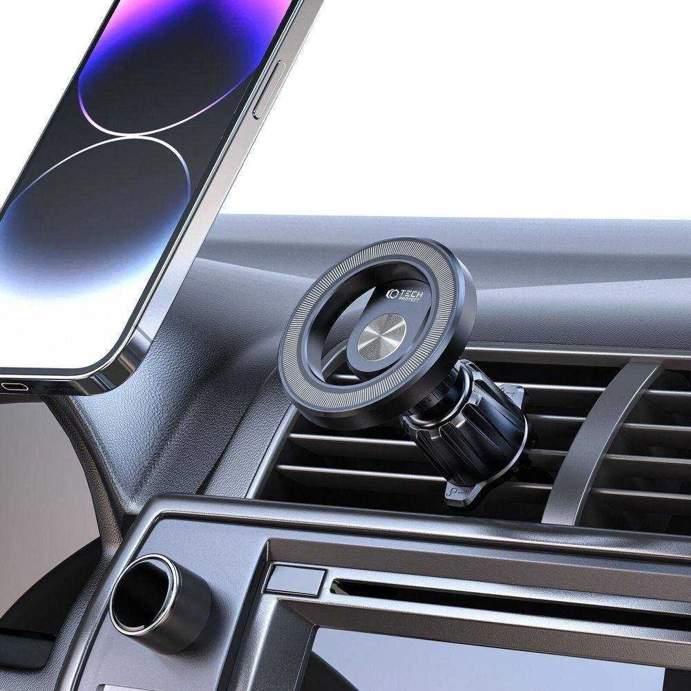 Tech-Protect N53 automobilinis telefono laikiklis su MagSafe oro grotelėms – juodos spalvos