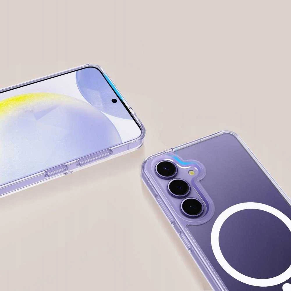 Dėklas Tech Protect „TechProtect Flexair Hybrid Magsafe Galaxy S25 Edge“ skaidrus