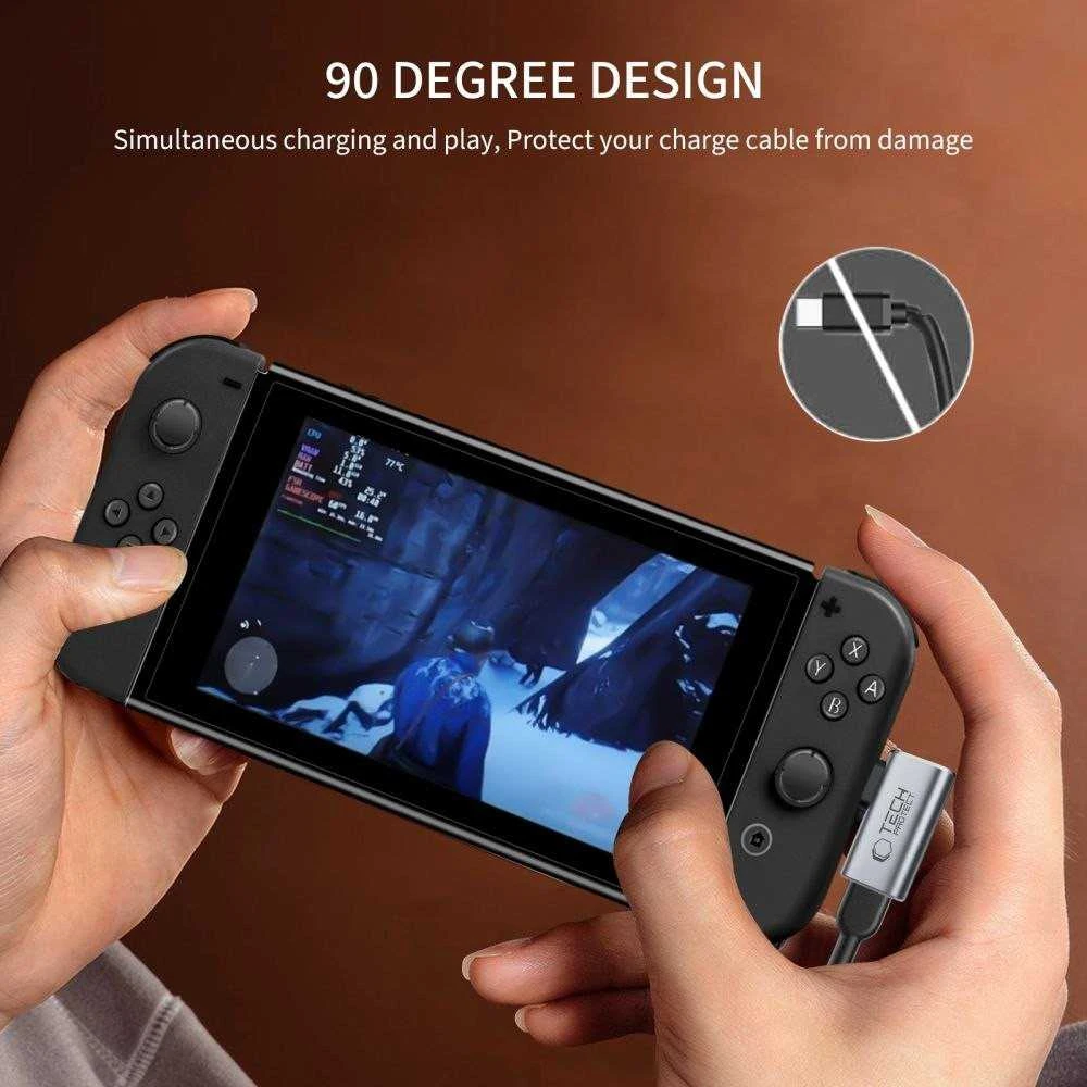 „Tech-Protect Ultraboost AA01“ USB-C kampinis adapteris – pilkas