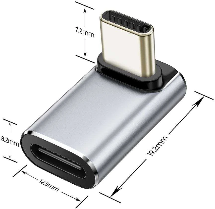 „Tech-Protect Ultraboost AA02“ USB-C kampinis adapteris – pilkas