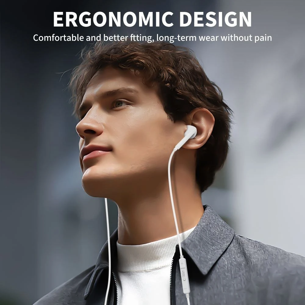 Tech-Protect Ultraboost Core G2 Mini Jack ausinės – baltos spalvos