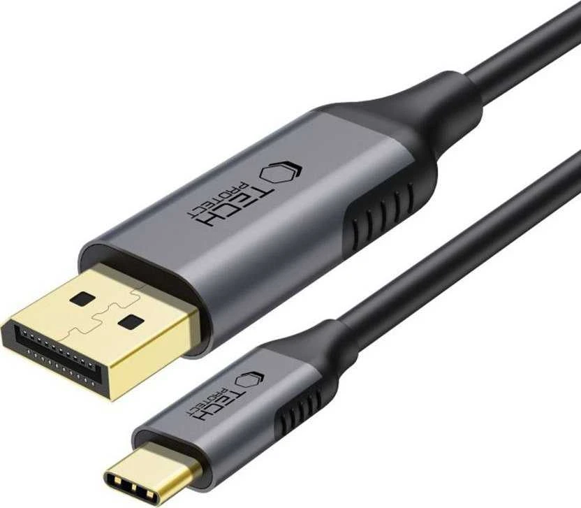 Tech-Protect UltraBoost USB-C prie DisplayPort 1.4 8K 60Hz kabelis 180cm - Juodas