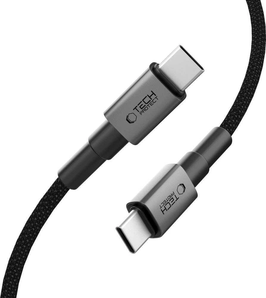 Tech-Protect UltraBoost DNA USB-C PD100W/5A kabelis 100cm – pilkas