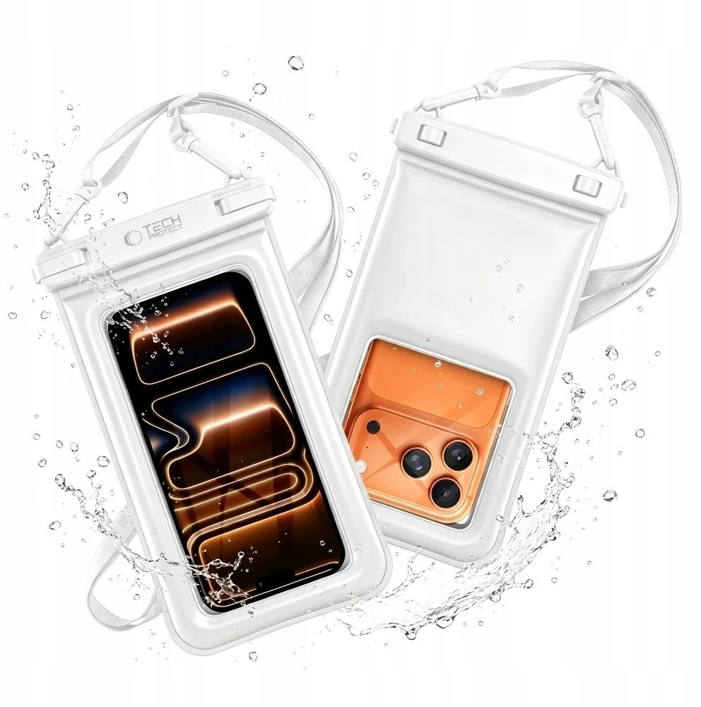 Dėklas Tech-Protect UWC7 6.9" Atsparus vandeniui Case - Baltas