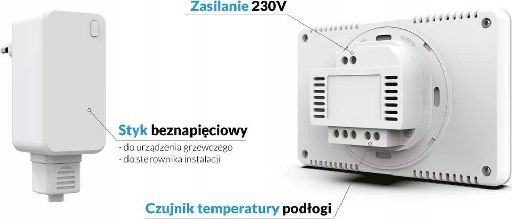 Tech ST-293z v2 belaidis valdiklis, baltas, dviejų būsenų kambarys (stiklinis priekinis skydelis)