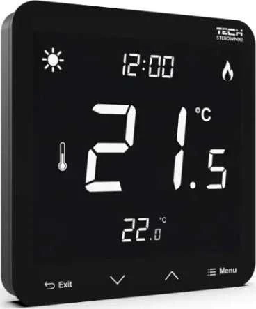 Tech ST-297V3 dviejų pakopų, įleidžiamas kambario valdiklis (3 mm stiklas), juodas