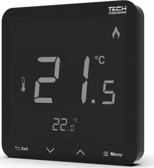 Tech Sterowniki Belaidis 230v patalpų valdiklis, juodi R-8PZ PLUS Tech Controllers