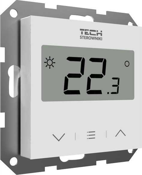 Tech Laidinis kambario termostatas EU-F-2z v1, juodas, 55mm rėmeliams
